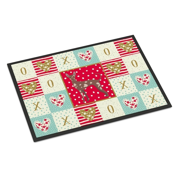 Carolines Treasures 18 x 27 in. Mexican Hairless Dog No.2 Love Indoor or Outdoor Mat CK5865MAT - main